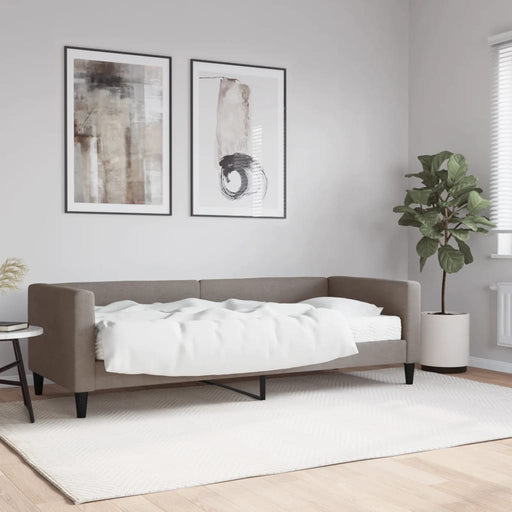 Pat de zi cu saltea, gri taupe, 80x200 cm, textil - WALTI WALTI