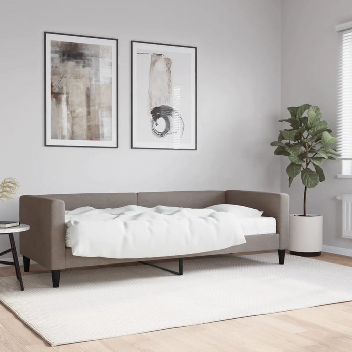 Pat de zi cu saltea, gri taupe, 80x200 cm, textil - WALTI WALTI