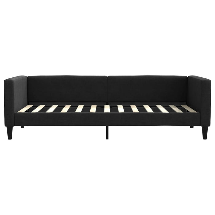 Pat de zi cu saltea, negru, 90x200 cm, textil - WALTI WALTI