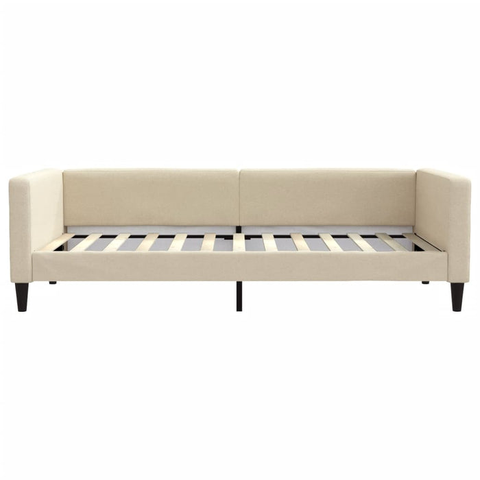Pat de zi cu saltea, crem, 100x200 cm, textil - WALTI WALTI