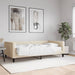 Pat de zi cu saltea, crem, 100x200 cm, textil - WALTI WALTI