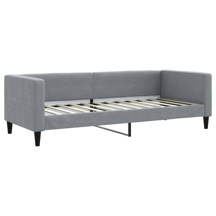 Pat de zi cu extensie, gri deschis, 80x200 cm, textil - WALTI WALTI