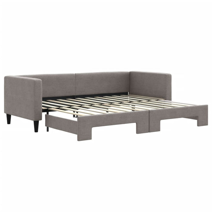 Pat de zi cu extensie, gri taupe, 80x200 cm, textil - WALTI WALTI