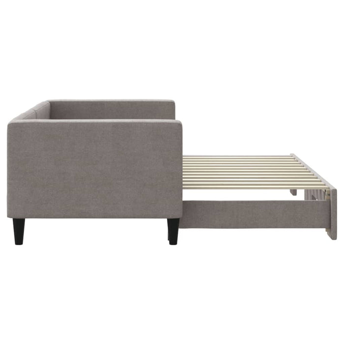 Pat de zi cu extensie, gri taupe, 80x200 cm, textil - WALTI WALTI