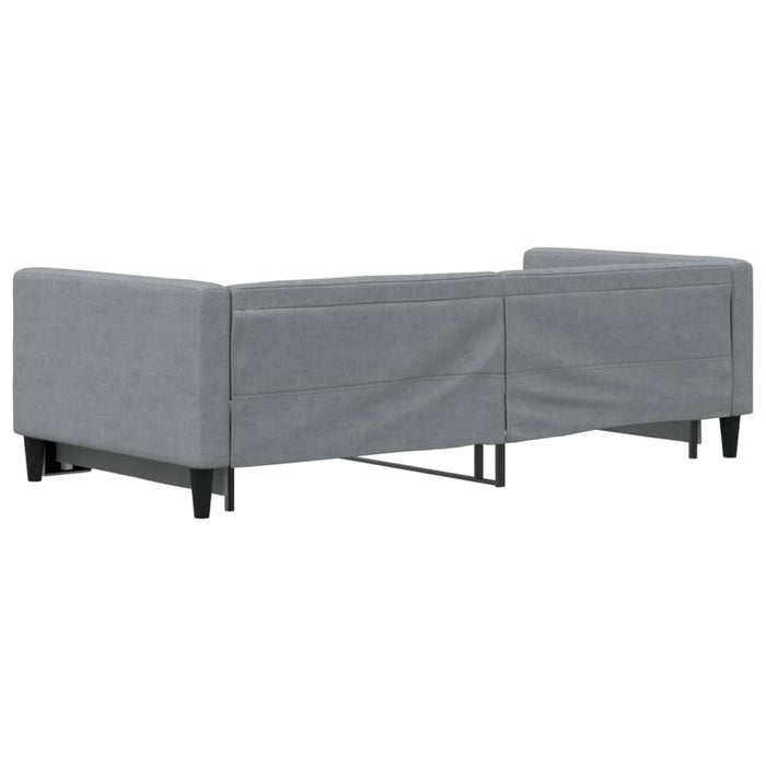 Pat de zi cu extensie, gri deschis, 90x200 cm, textil - WALTI WALTI