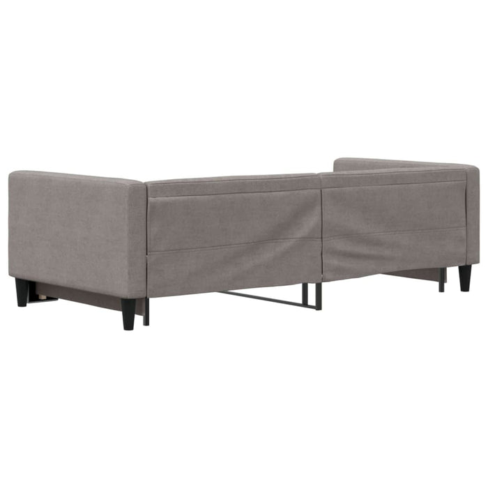 Pat de zi cu extensie, gri taupe, 90x200 cm, textil - WALTI WALTI