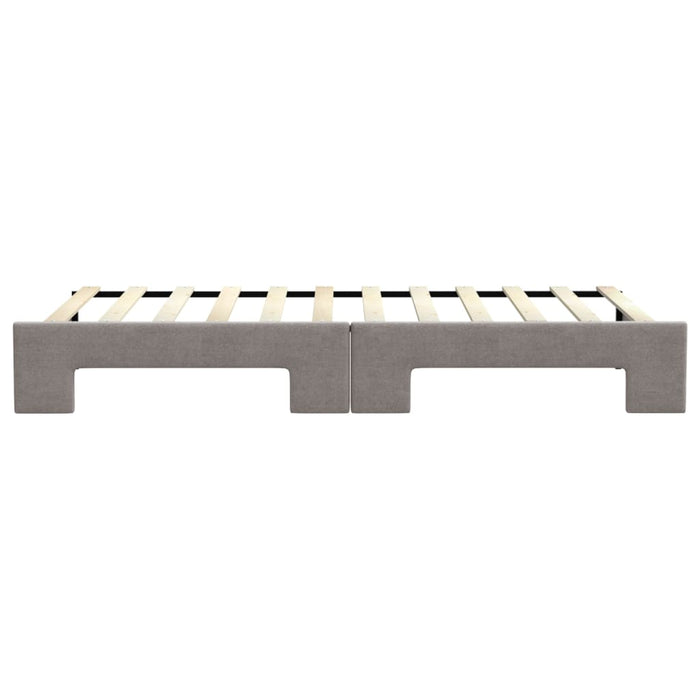 Pat de zi cu extensie, gri taupe, 90x200 cm, textil - WALTI WALTI