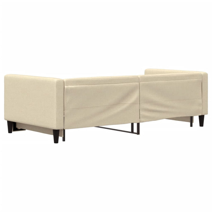Pat de zi cu extensie, crem, 90x200 cm, textil - WALTI WALTI