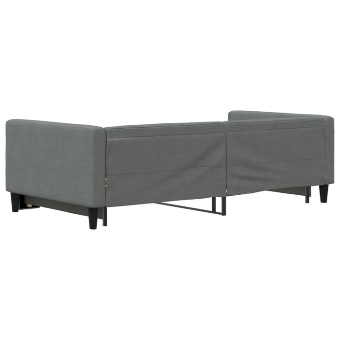 Pat de zi cu extensie, gri închis, 100x200 cm, textil - WALTI WALTI