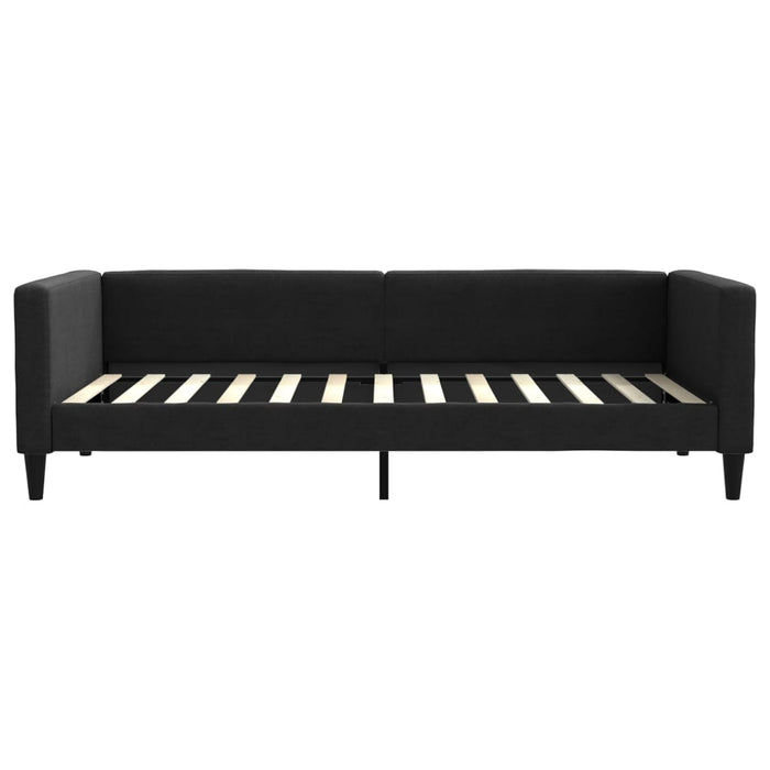 Pat de zi cu extensie, negru, 100x200 cm, textil - WALTI WALTI