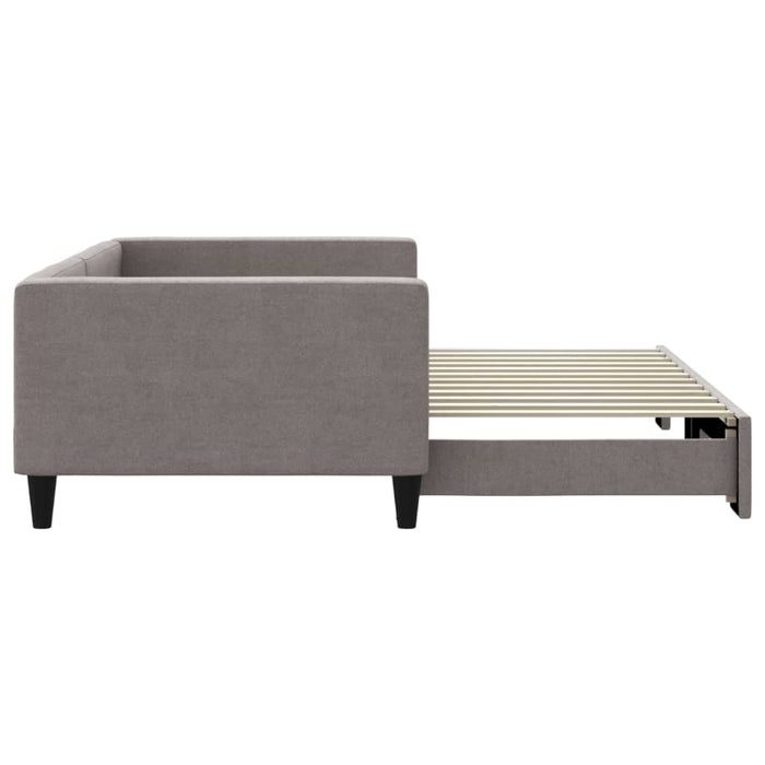 Pat de zi cu extensie, gri taupe, 100x200 cm, textil - WALTI WALTI