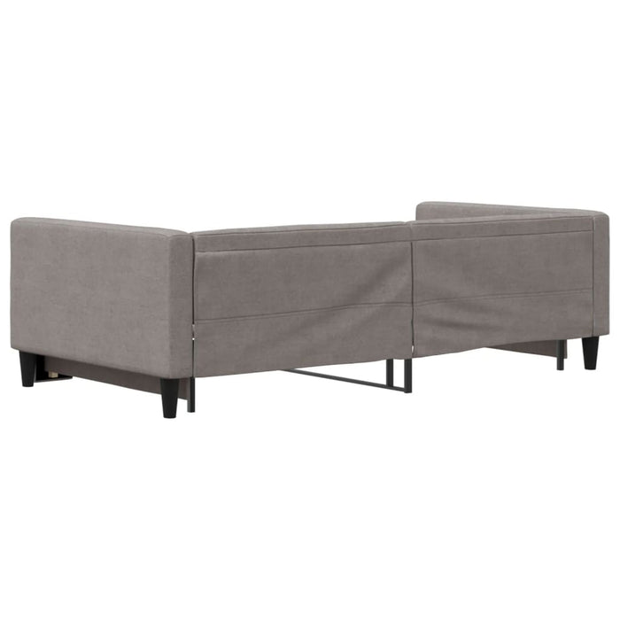 Pat de zi cu extensie, gri taupe, 100x200 cm, textil - WALTI WALTI