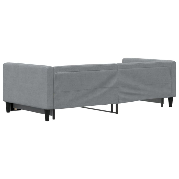 Pat de zi cu extensie, gri deschis, 90x190 cm, textil - WALTI WALTI