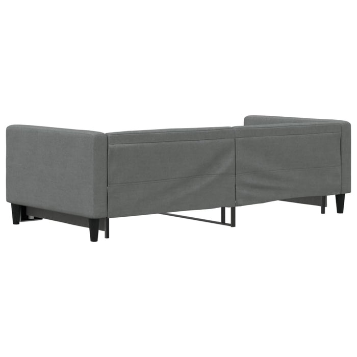 Pat de zi cu extensie, gri închis, 90x190 cm, textil - WALTI WALTI