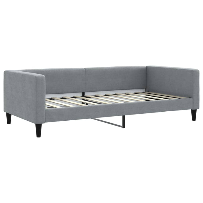 Pat de zi cu extensie și saltele, gri deschis 100x200 cm textil - WALTI WALTI