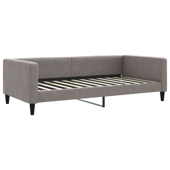 Pat de zi cu extensie și saltele, gri taupe, 100x200 cm, textil - WALTI WALTI