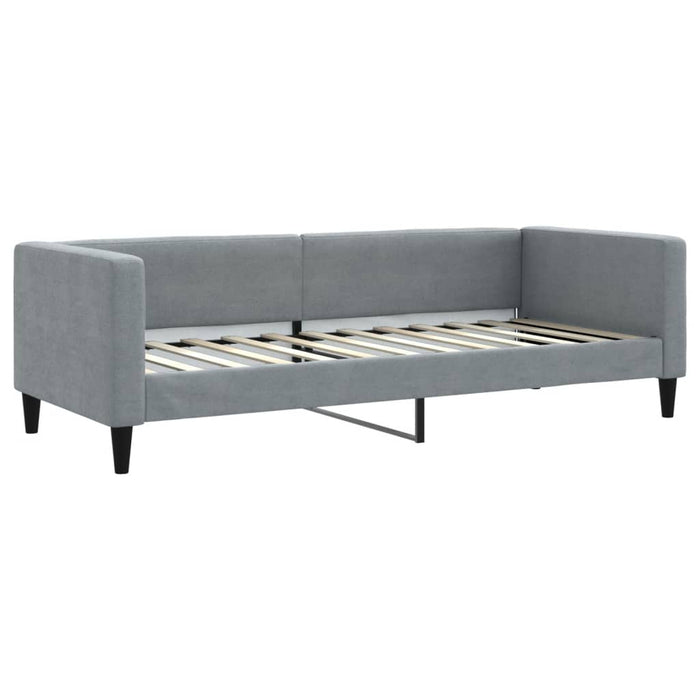 Pat de zi cu extensie și sertare, gri deschis, 80x200 cm textil - WALTI WALTI