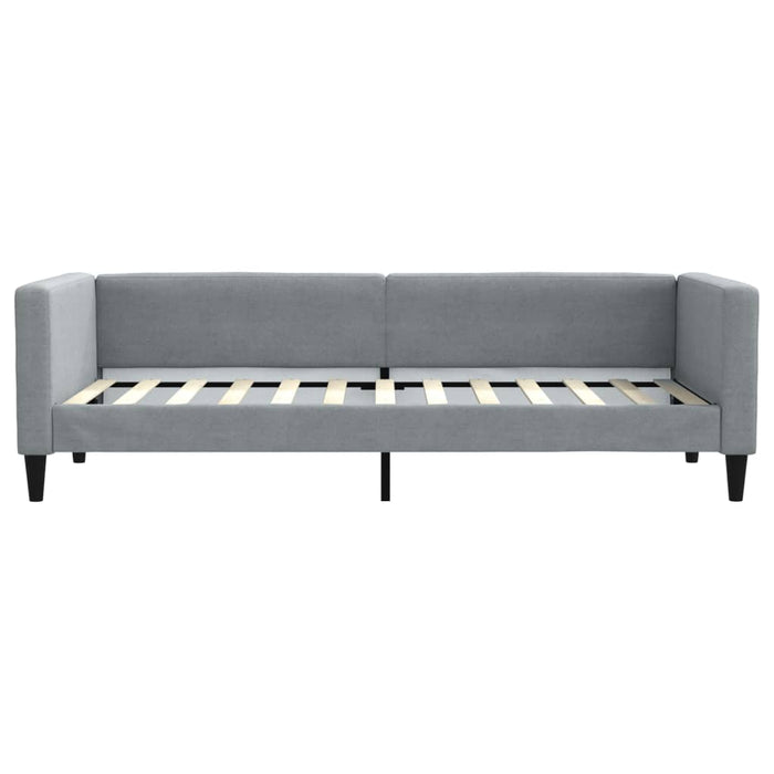 Pat de zi cu extensie și sertare, gri deschis, 80x200 cm textil - WALTI WALTI
