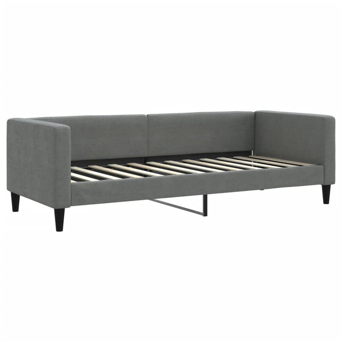 Pat de zi cu extensie și sertare, gri închis, 80x200 cm textil - WALTI WALTI