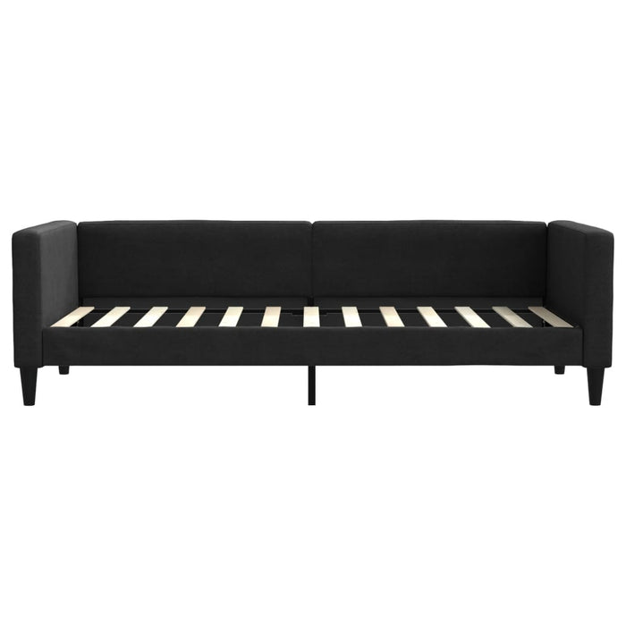 Pat de zi cu extensie și sertare, negru, 80x200 cm, textil - WALTI WALTI