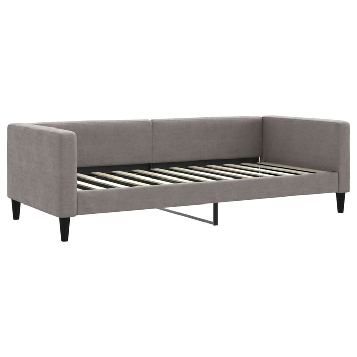 Pat de zi cu extensie și sertare, gri taupe, 100x200 cm, textil - WALTI WALTI