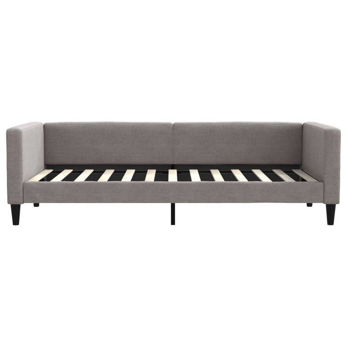 Pat de zi cu extensie și sertare, gri taupe, 100x200 cm, textil - WALTI WALTI