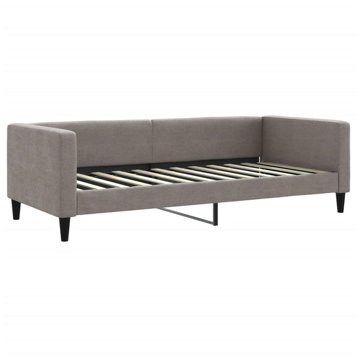 Pat de zi cu extensie și sertare, gri taupe, 100x200 cm, textil - WALTI WALTI
