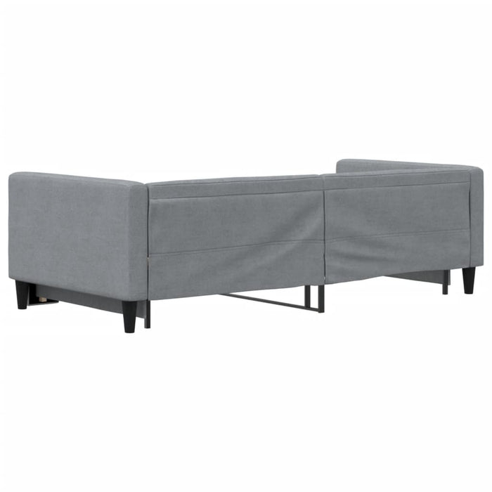 Pat de zi cu extensie, gri deschis, 100x190 cm, textil WALTI