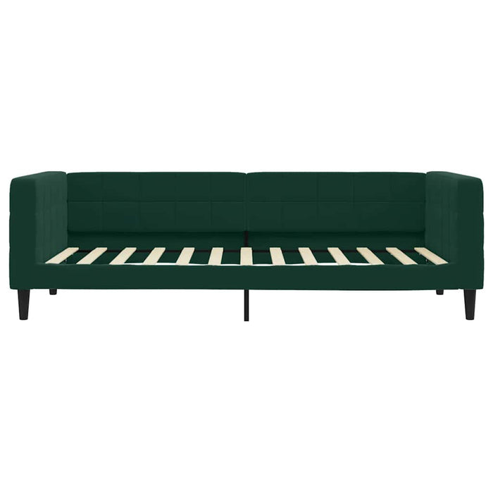 Pat de zi cu saltea, verde închis, 100x200 cm, catifea - WALTI WALTI
