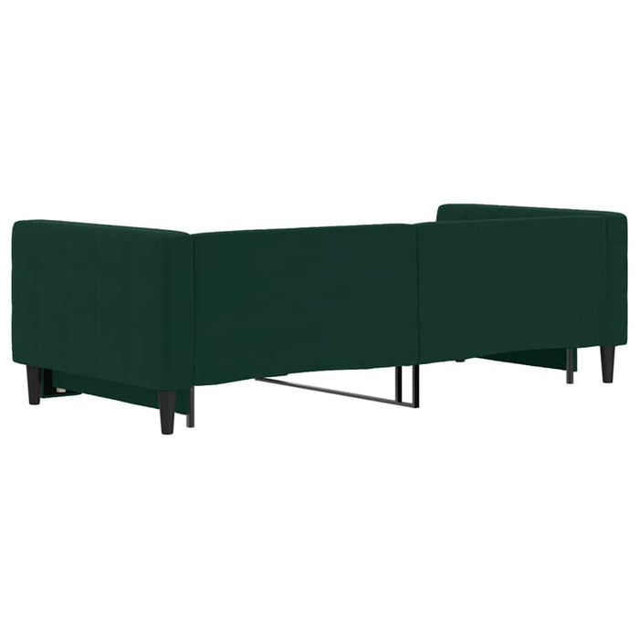 Pat de zi cu extensie, verde închis, 90x200 cm, catifea - WALTI WALTI