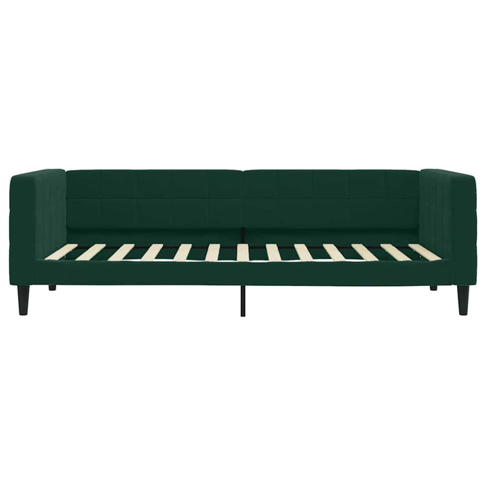Pat de zi cu extensie, verde închis, 90x200 cm, catifea - WALTI WALTI