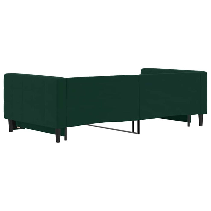 Pat de zi cu extensie, verde închis, 100x200 cm, catifea - WALTI WALTI