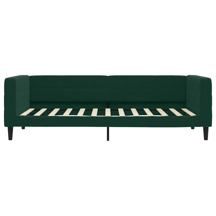 Pat de zi cu extensie, verde închis, 100x200 cm, catifea - WALTI WALTI