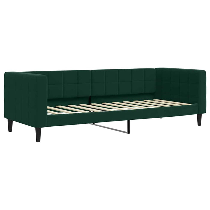 Pat de zi cu extensie și sertare verde închis 80x200 cm catifea WALTI