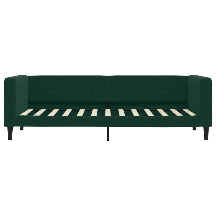 Pat de zi cu extensie și sertare verde închis 80x200 cm catifea WALTI
