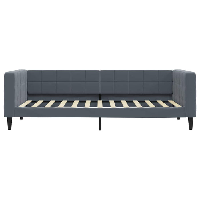 Pat de zi cu extensie și sertare gri închis 90x200 cm catifea - WALTI WALTI