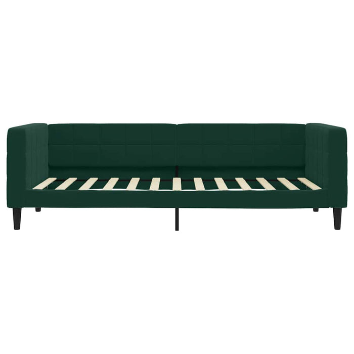 Pat de zi cu extensie și sertare verde închis 90x200 cm catifea - WALTI WALTI