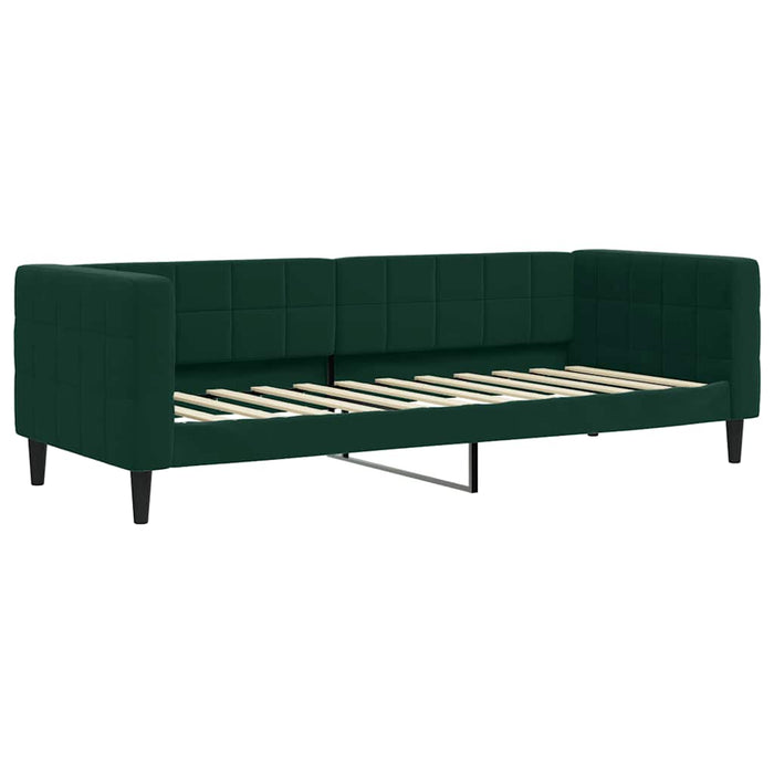 Pat de zi cu extensie și sertare verde închis 80x200 cm catifea WALTI