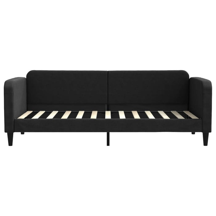 Pat de zi cu saltea, negru, 80x200 cm, textil - WALTI WALTI