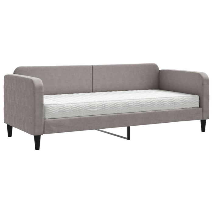 Pat de zi cu saltea, gri taupe, 80x200 cm, textil - WALTI WALTI