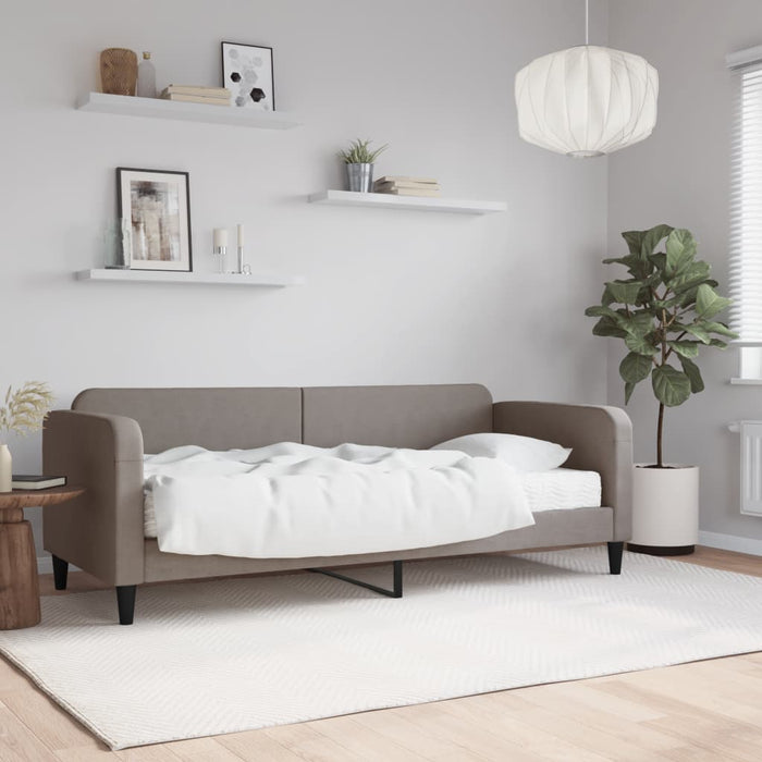 Pat de zi cu saltea, gri taupe, 80x200 cm, textil - WALTI WALTI