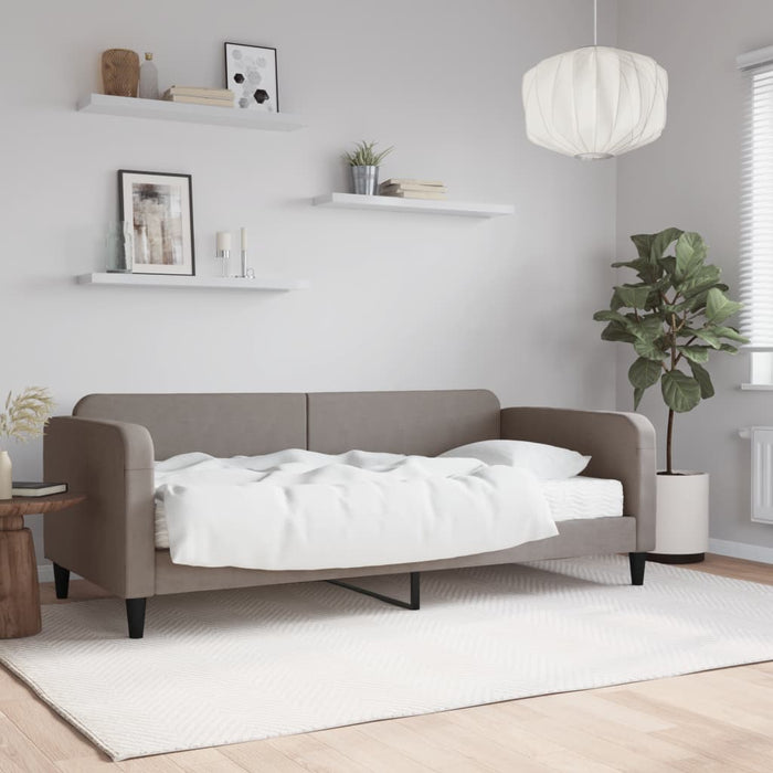 Pat de zi cu saltea, gri taupe, 90x200 cm, textil - WALTI WALTI