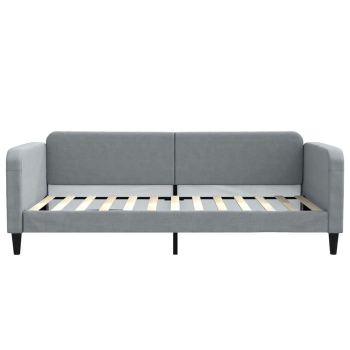 Pat de zi cu saltea, gri deschis, 100x200 cm, textil - WALTI WALTI