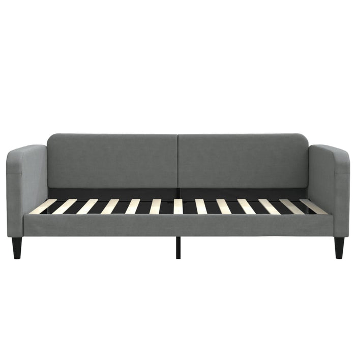 Pat de zi cu saltea, gri închis, 100x200 cm, textil - WALTI WALTI