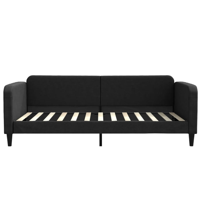 Pat de zi cu saltea, negru, 100x200 cm, textil - WALTI WALTI