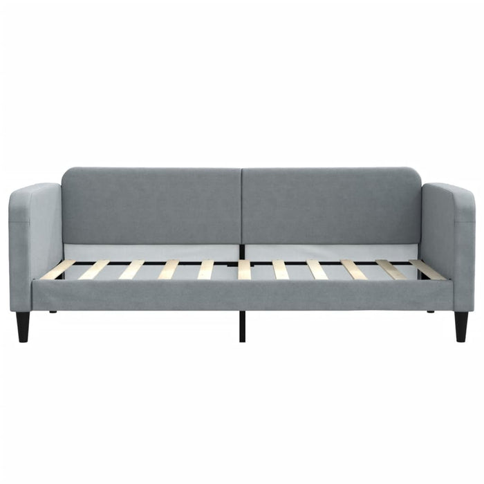 Pat de zi cu saltea, gri deschis, 90x190 cm, textil WALTI