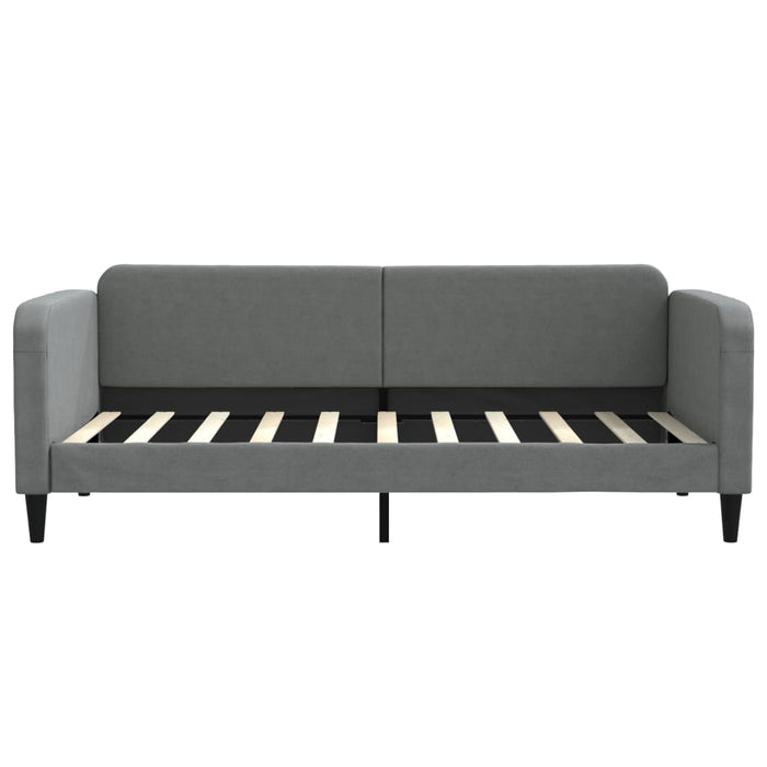 Pat de zi cu saltea, gri închis, 90x190 cm, textil - WALTI WALTI