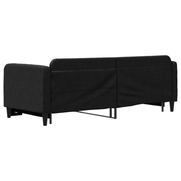 Pat de zi cu extensie, negru, 80x200 cm, textil - WALTI WALTI