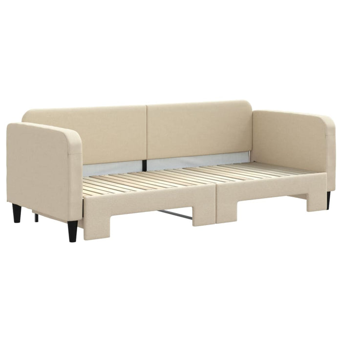 Pat de zi cu extensie, crem, 80x200 cm, textil WALTI
