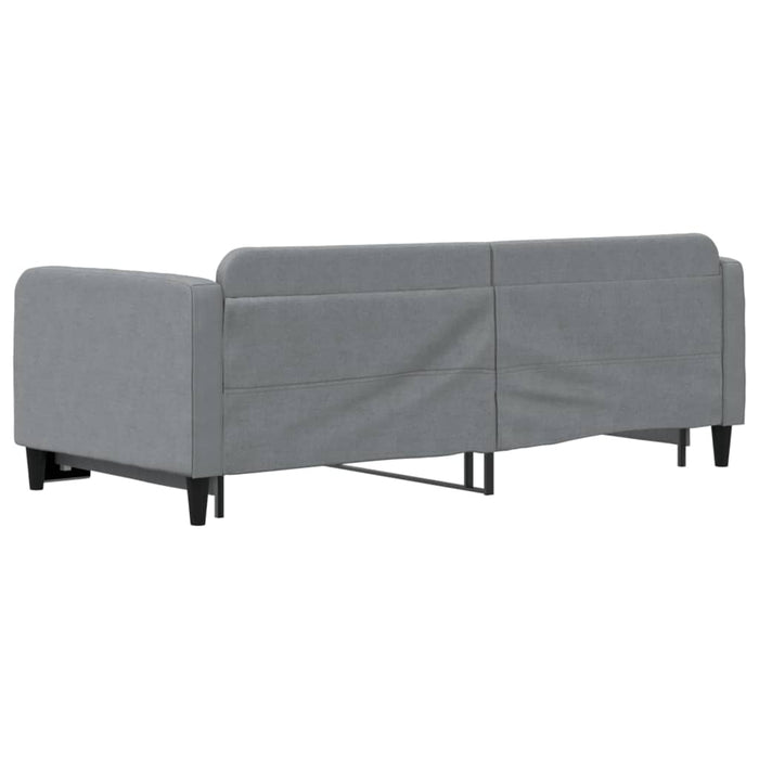 Pat de zi cu extensie, gri deschis, 90x200 cm, textil - WALTI WALTI